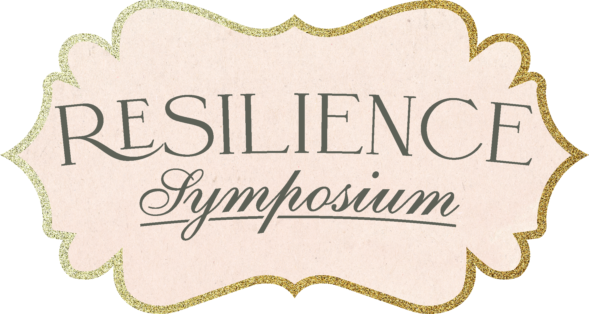 Resilience Symposium logo — ornate badge with gold border