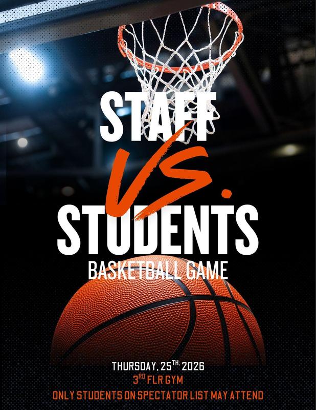 Staff Vs. Student Basketball Game Featured Photo