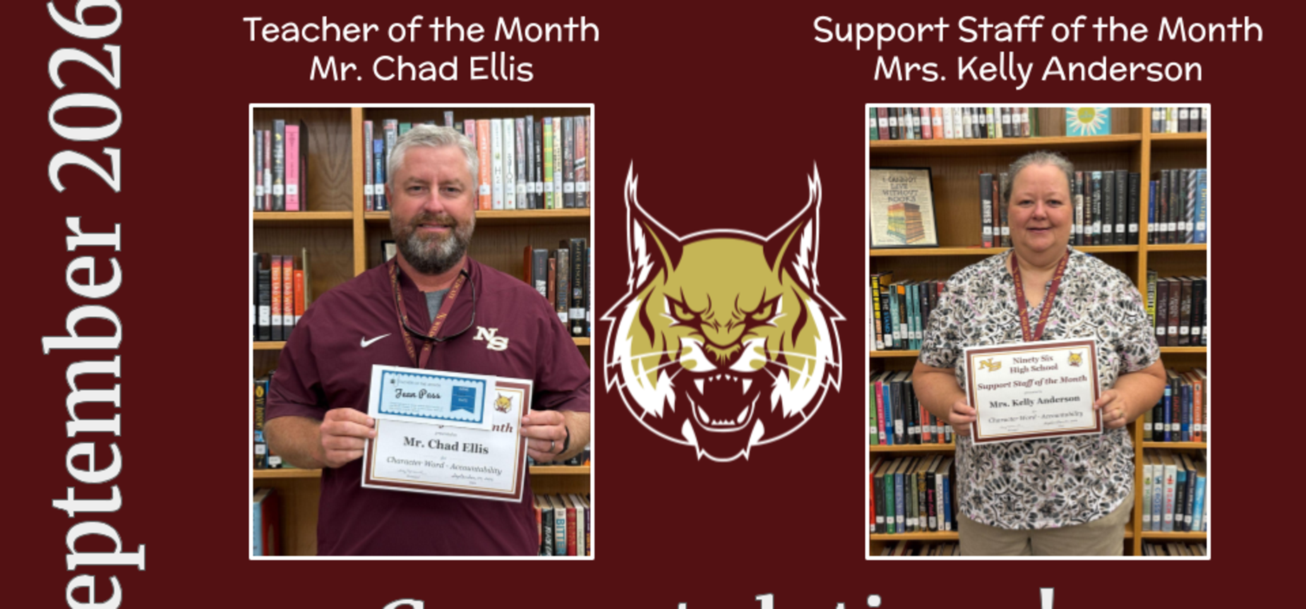 Teacher and Support Staff of the Month