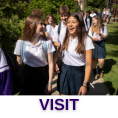 students walking on sidewalk