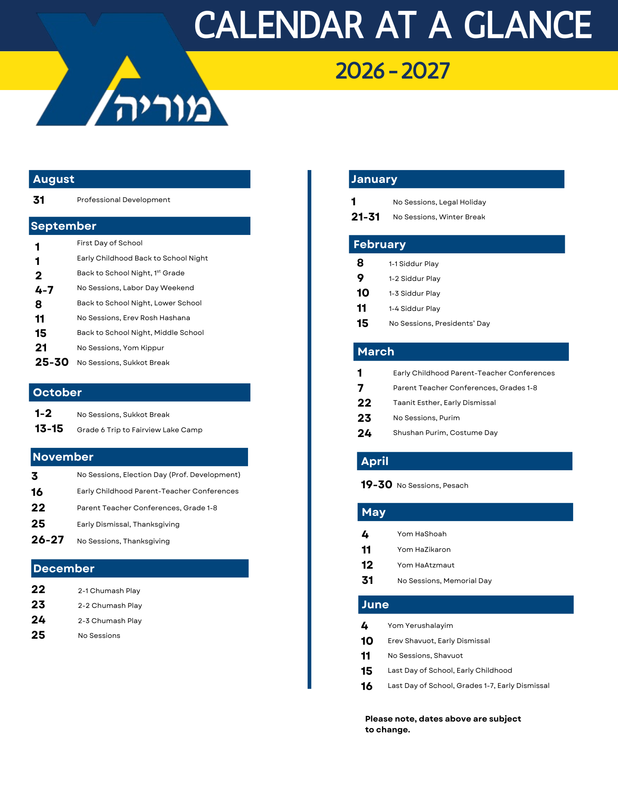 calendar at a glance