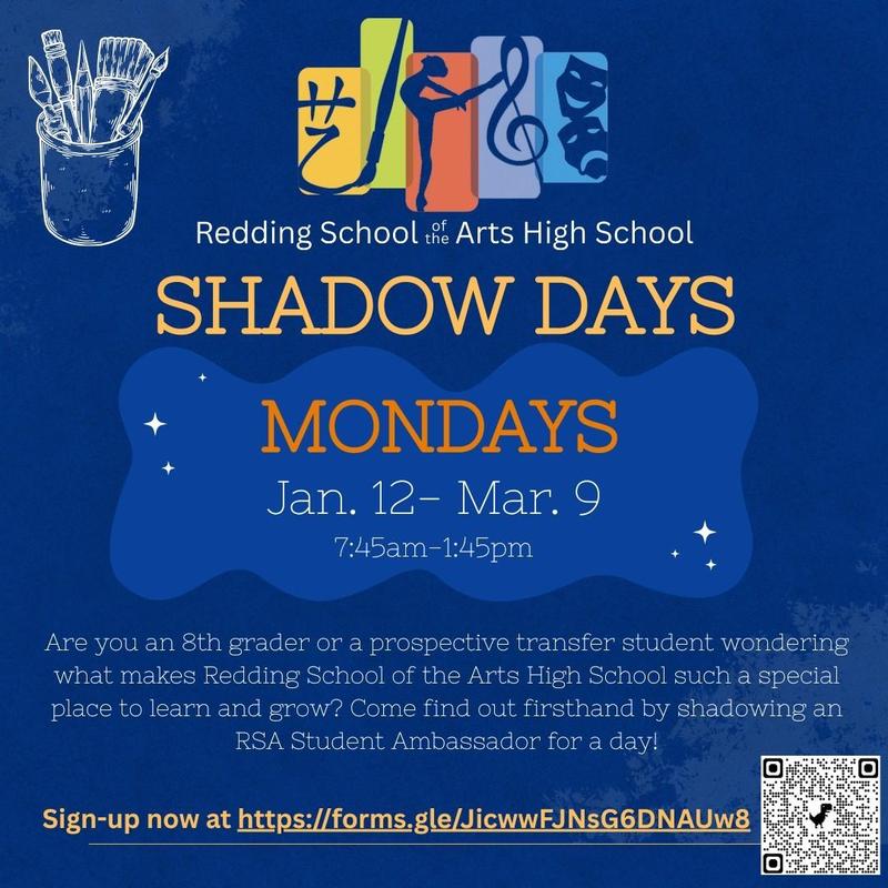Shadow HS Student 1/12-3/9