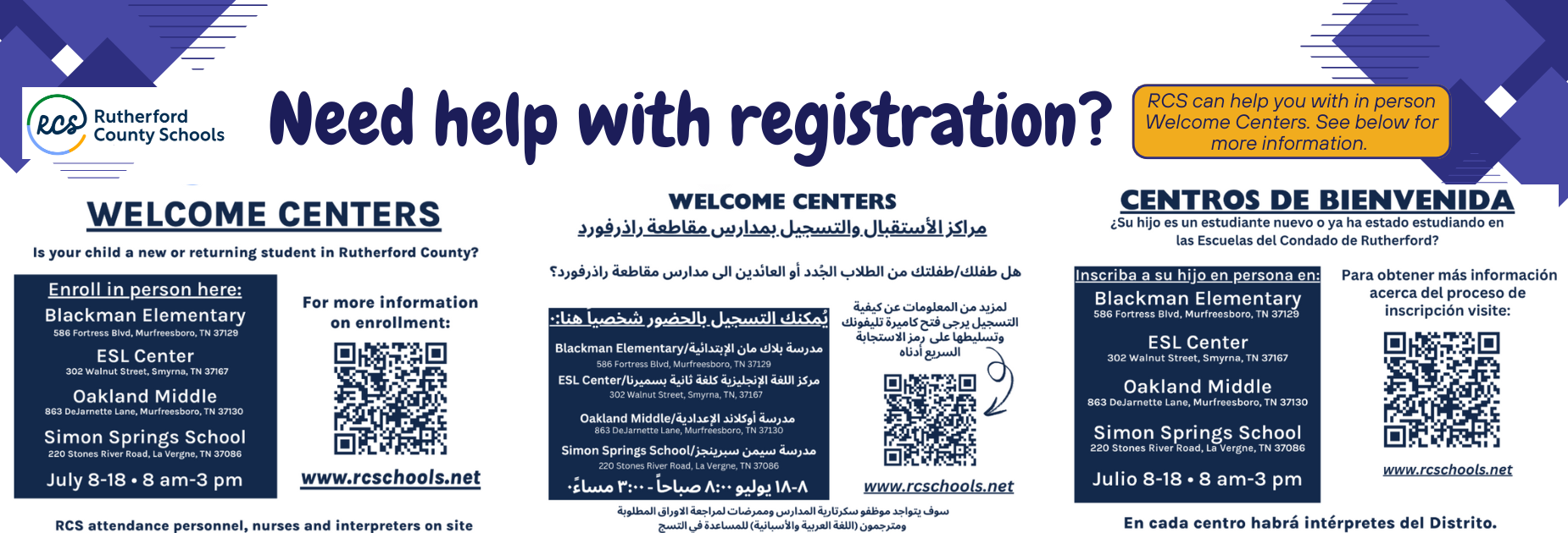 Welcome Centers