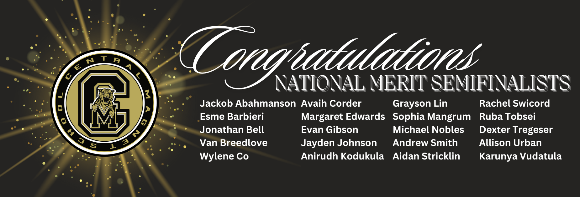 Congratulations to our National Merit Semifinalists!