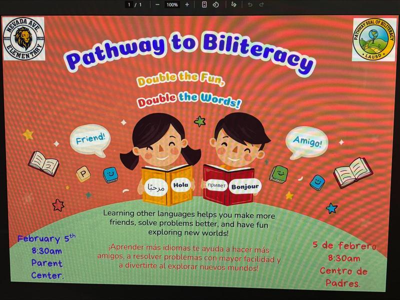 Join us February 5th at 8:30am in the Parent Center to learn more!  ¡Únase a nosotros el 5 de febrero a las 8:30 a. m. en el Centro de Padres para obtener más información!
