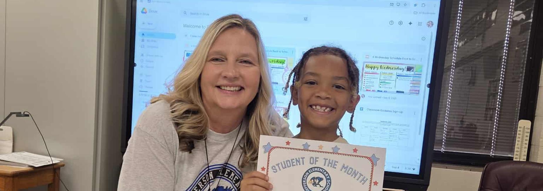 2nd grade student of the month