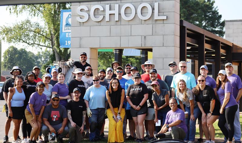 Volunteers from Asurion in Smyrna completed painting and landscaping projects at Smyrna Primary School.