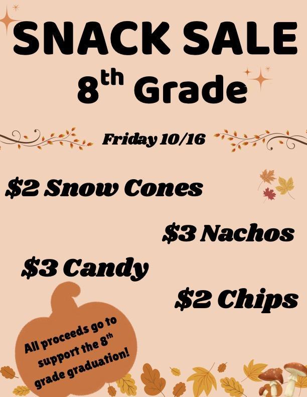 8th Grade Snack Sale Featured Photo
