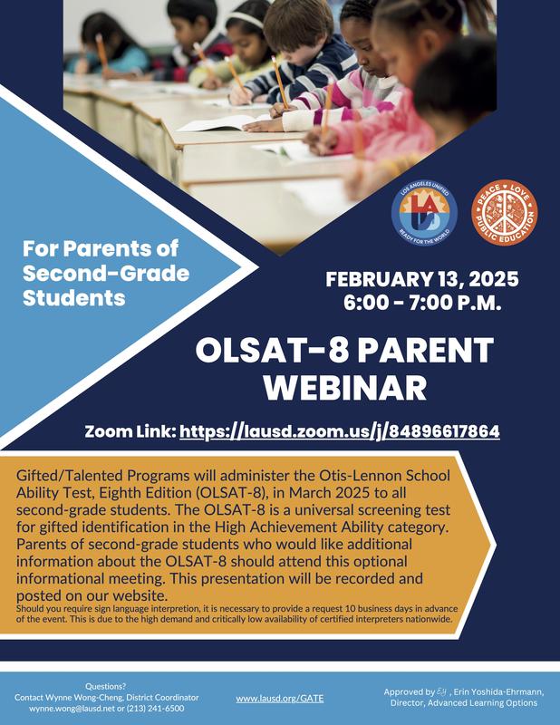 OLSAT Test flyer