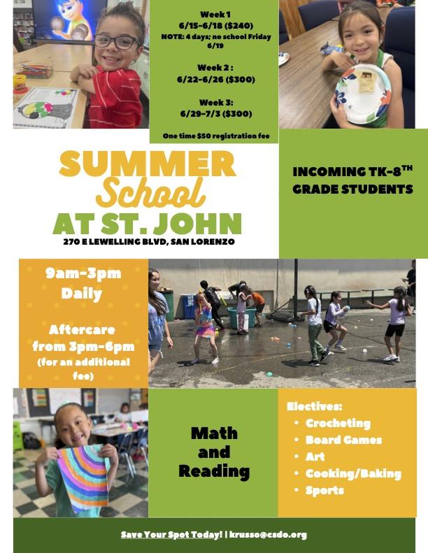 Summer School at St. John