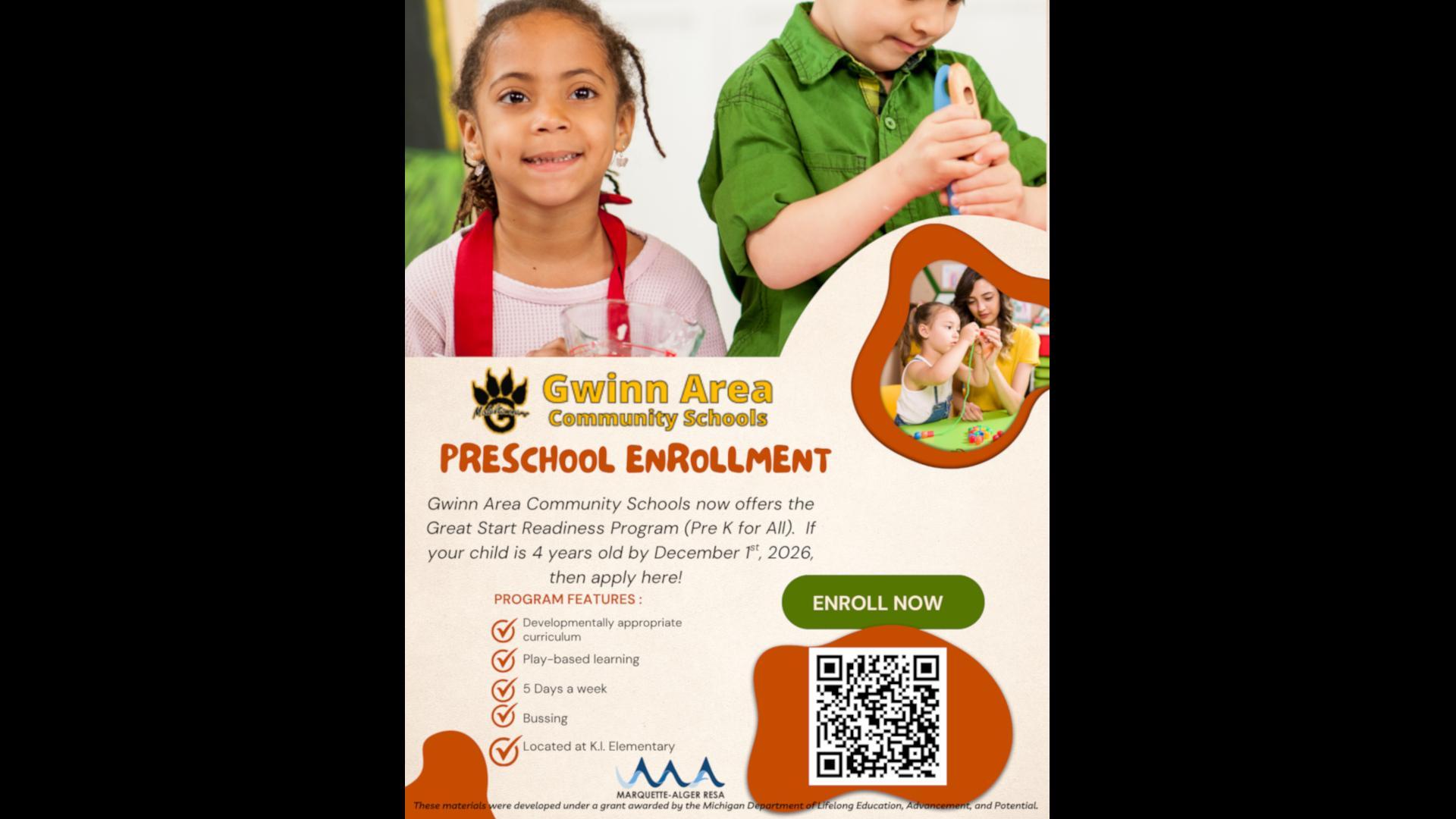 Preschool Enrollment is open!
