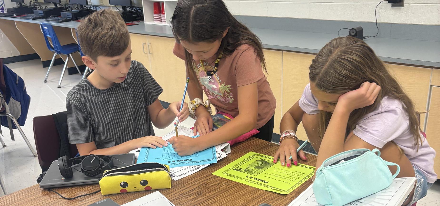 Students at work