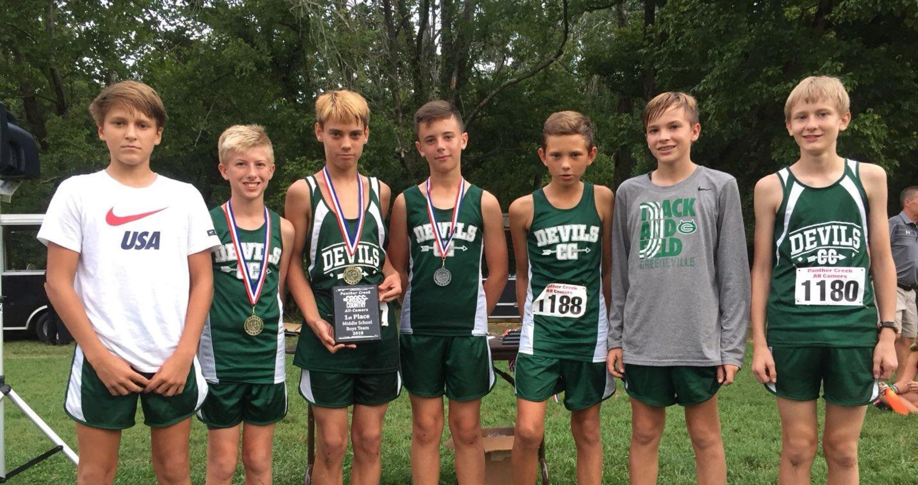 Picture of the GMS Boys XC team