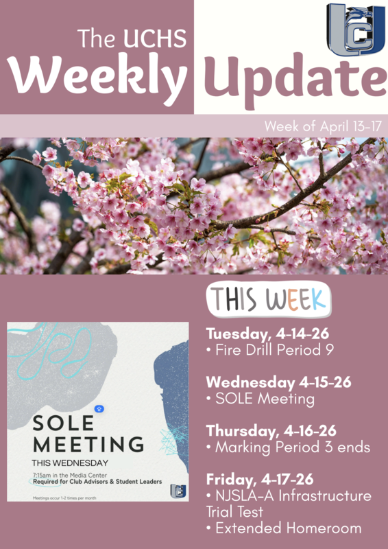 The UCHS Weekly Update: April 13-17, 2026