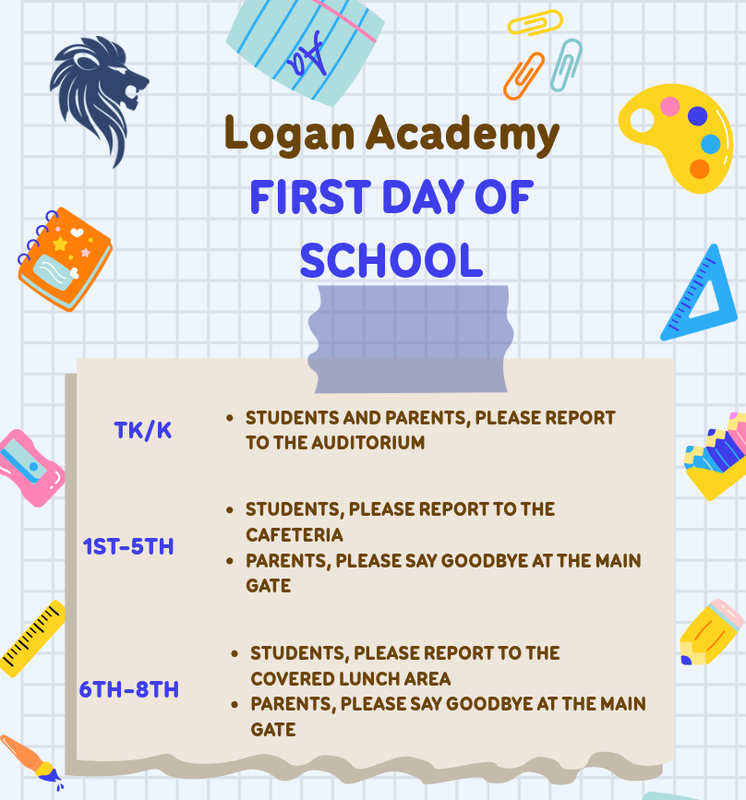 First day of school drop-off details.