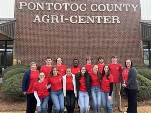 Student Council group picture in front of the AgriCenter