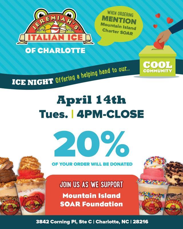 Spirit NIght flyer for Jeremiah's Italian Ice