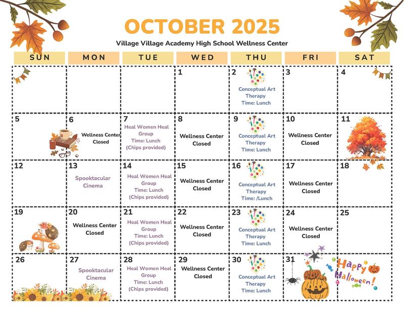 VAHS Wellness Center Events October 2025