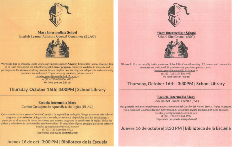 ELAC and SSC 10-16-25