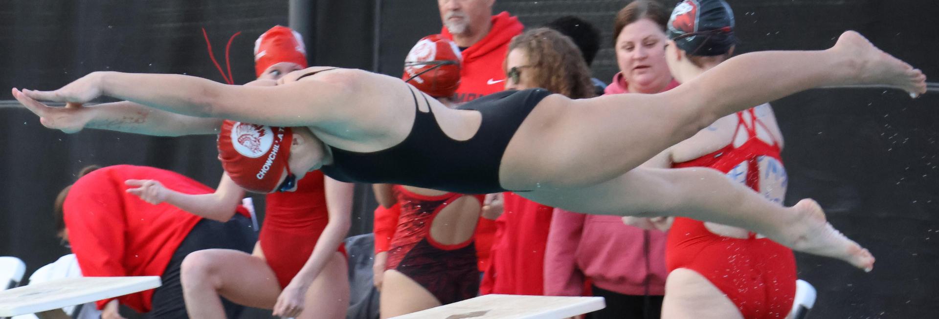 Hailey Sandlin swimming