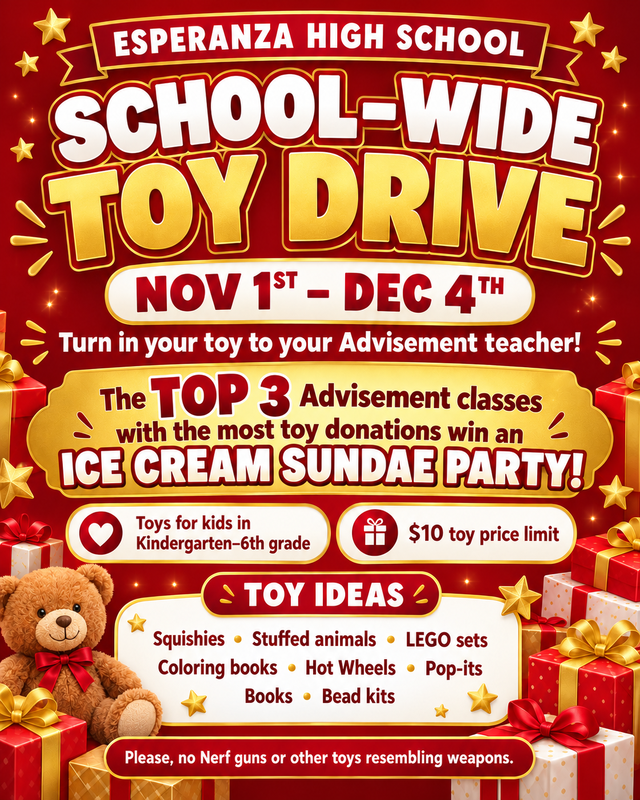 School-wide TOY DRIVE Featured Photo