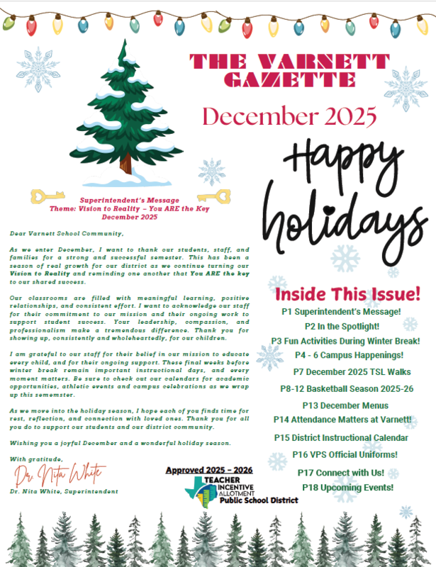 December 2025 Varnett Gazette! Featured Photo