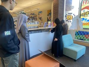 Our CYSP students have been hard at work bringing their mural project to life in the library!