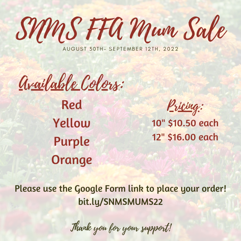 SNMS FFA Mum Sale Featured Photo