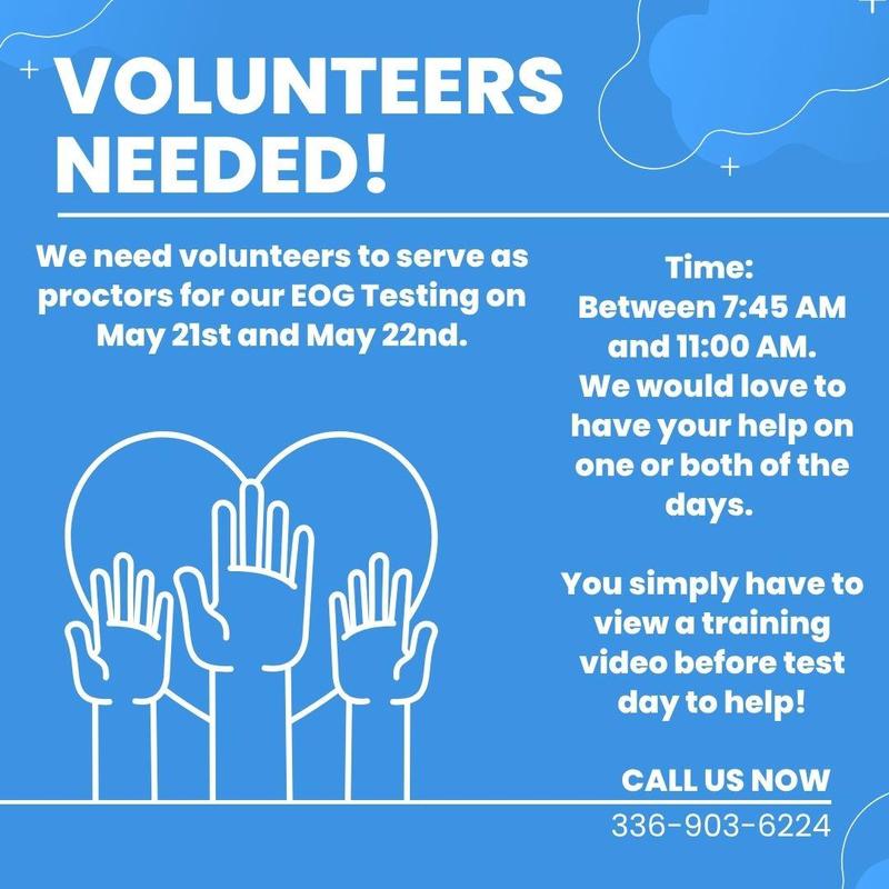 EOG Volunteers Needed Testing Photos