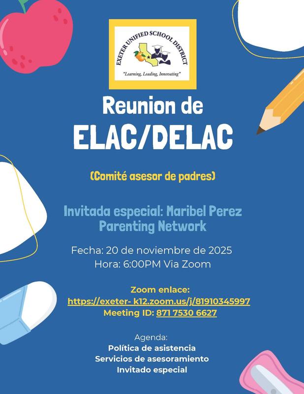 ELAC /DELAC Flyer Spanish
