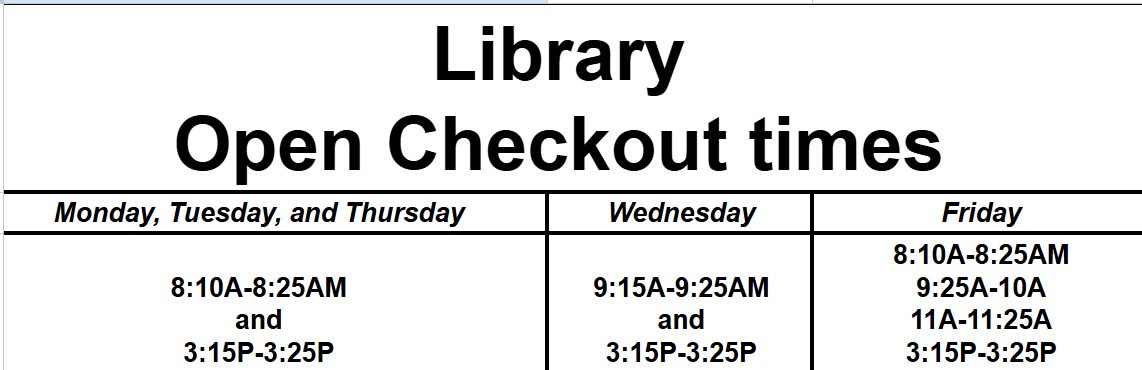 Library Schedule