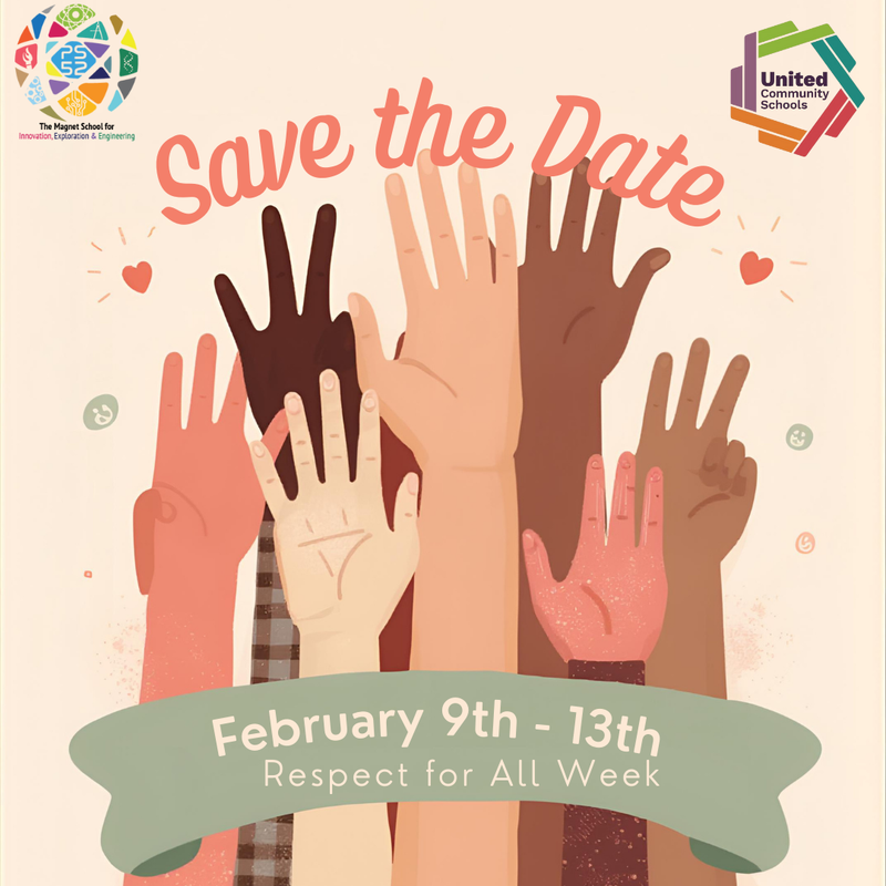 multicultural hands on Save the Date - Respect for All Week Flyer