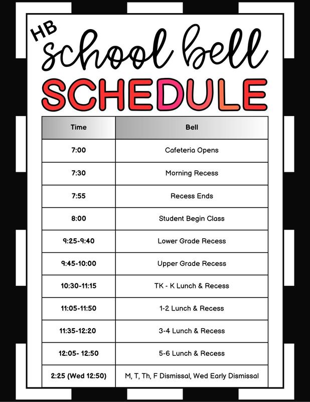 25-26 Bell Schedule