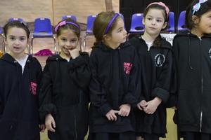 First graders at their siddur play.