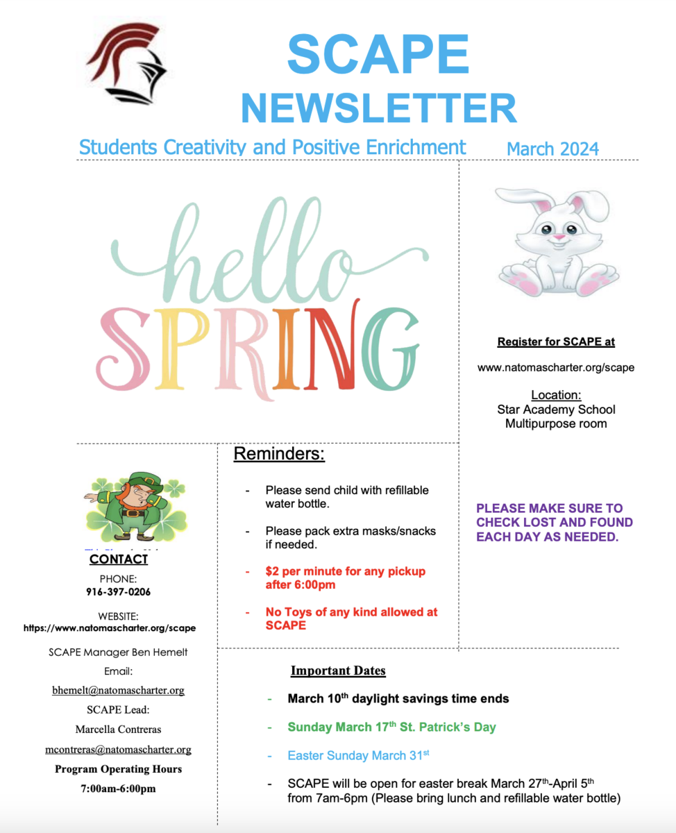 Fall Scape Program Star SCAPE – Before and After School Care – Natomas Charter School