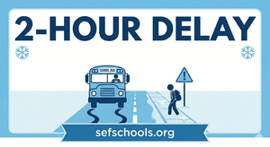 2 hour delay notice - school bus on ice