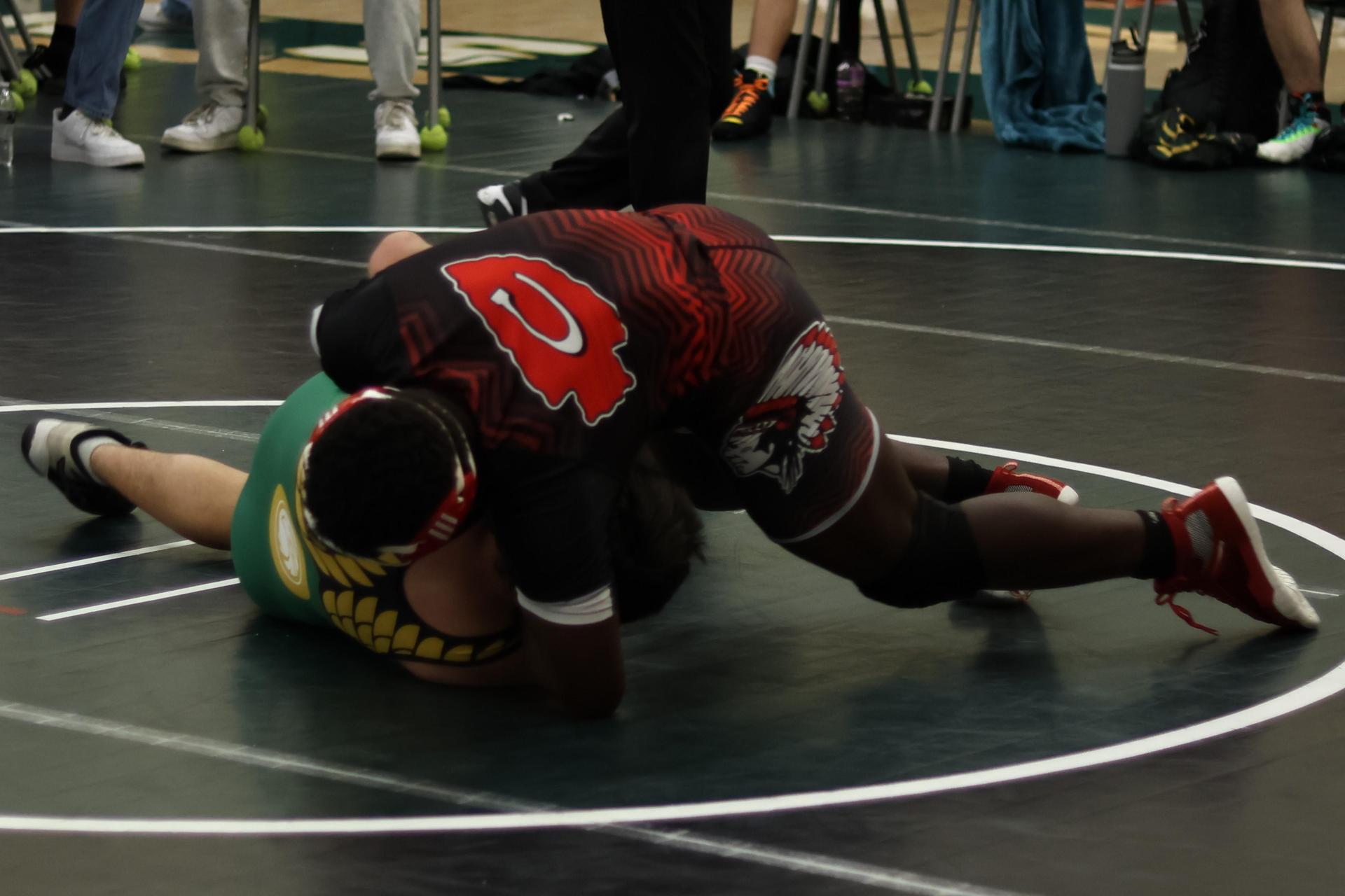 boys wrestling at liberty duals