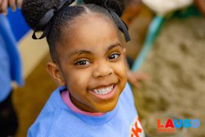 little girl smiling