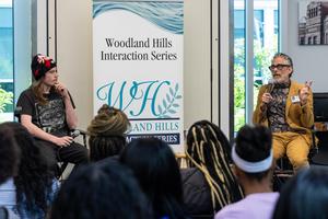 Chabon speaks with students