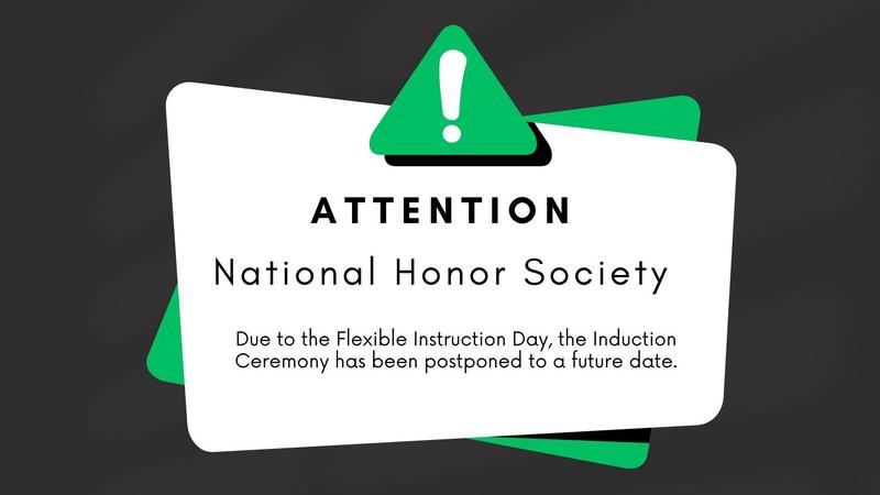 Notification calling attention to the postponement of a ceremony.