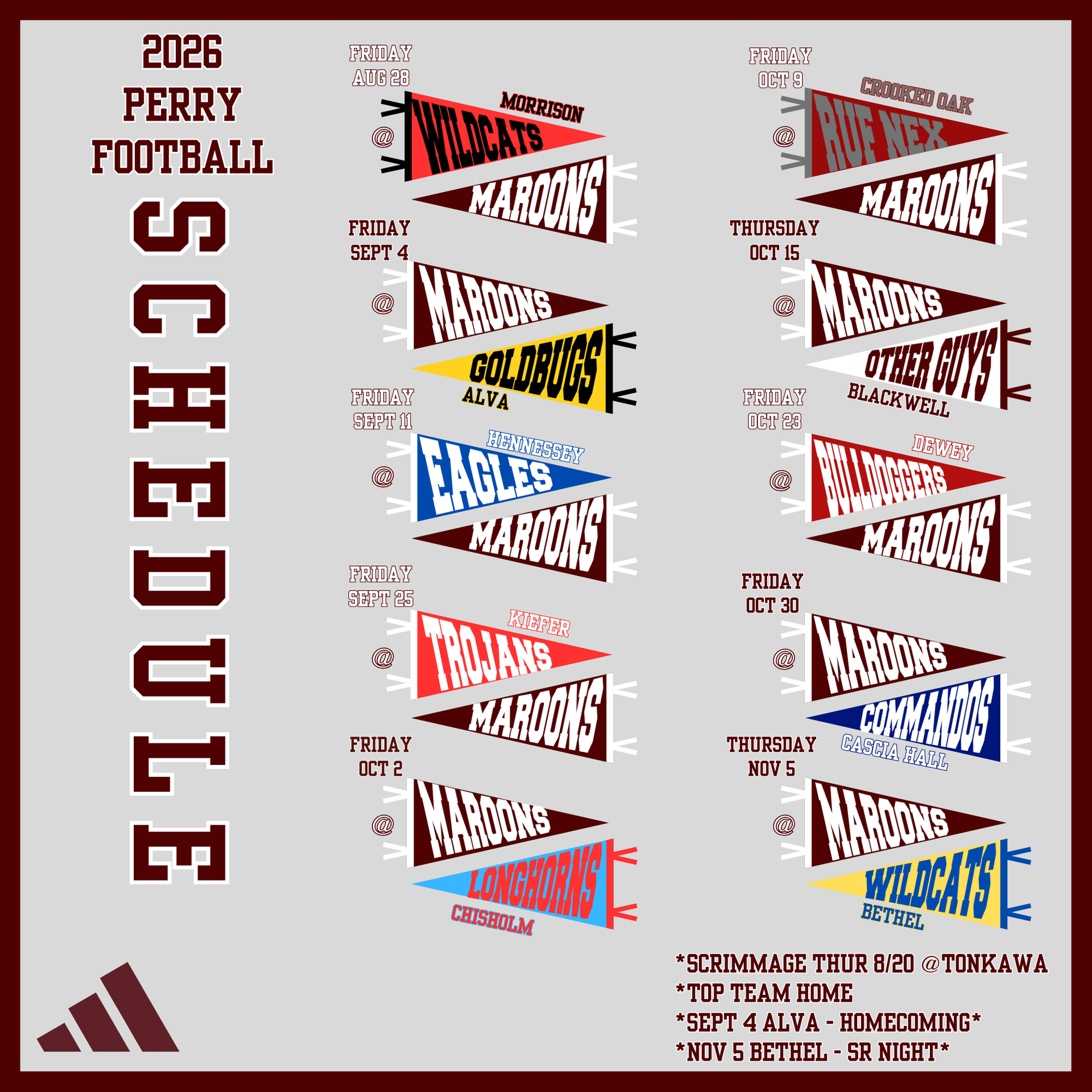 varsity schedule