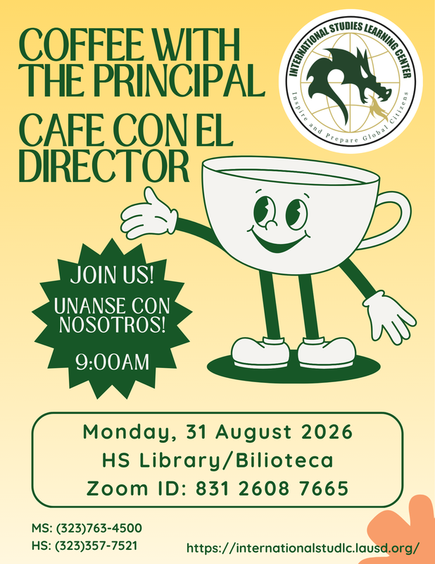 Coffee with the Principal/Cafe con el director