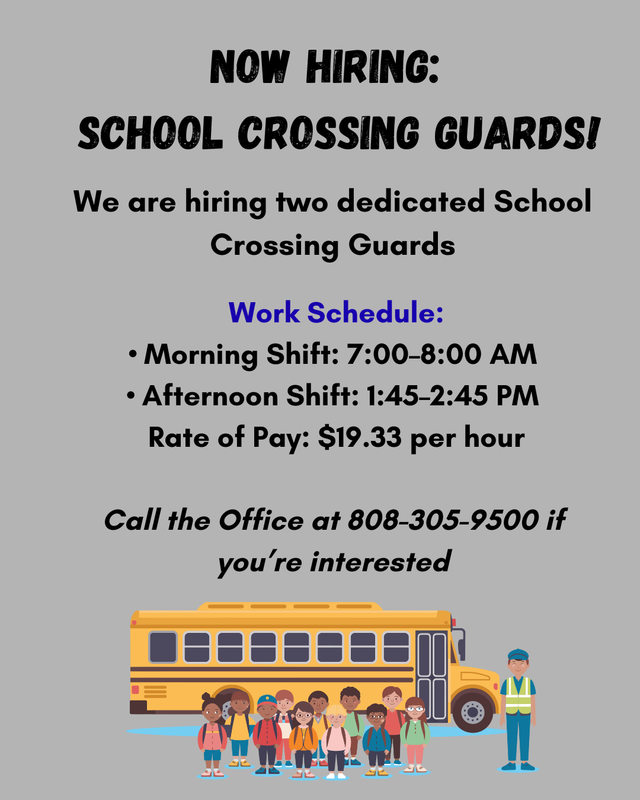 now hiring crossing guards