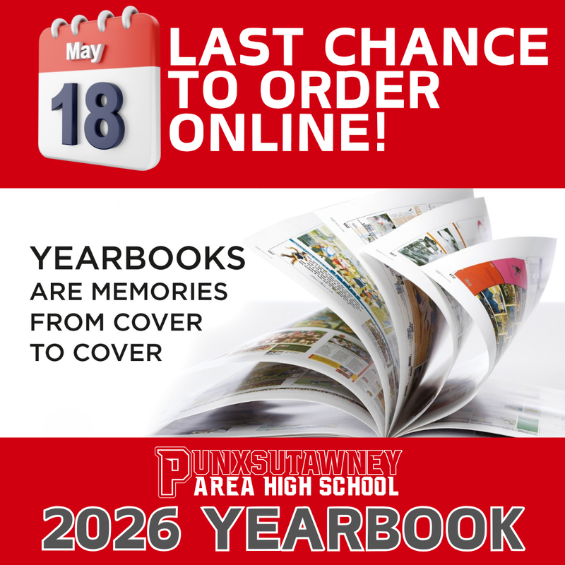 red and white background with picture of an open yearbook with pages flipping