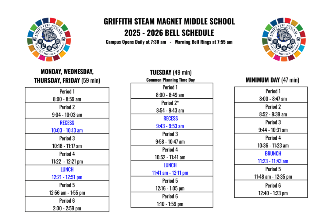 2025-2026 Bell Schedule