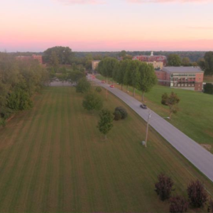Beauty drone photo of school