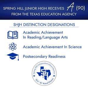 SHJH Receives "A" From TEA