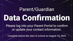 text graphic promoting data confirmation