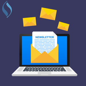 Graphic with newsletter