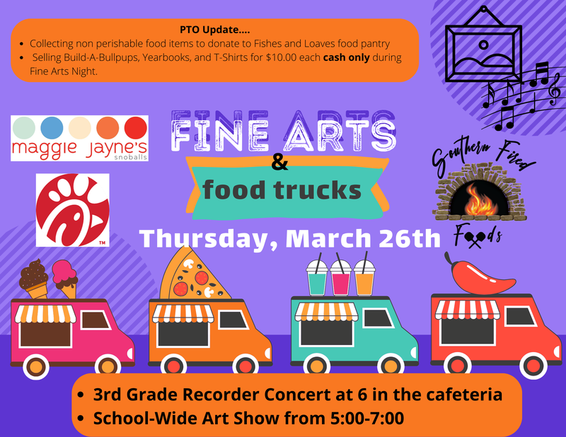 Food trucks and fine arts night